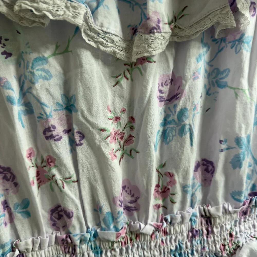 LoveShackFancy x Target LSF Light Purple Lou Mini Sun Dress 100% Cotton L Large - Picture 14 of 16